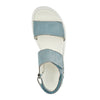 GREEN COMFORT blå nubuck sandal med velcrorem,