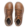NEW FEET brun støvle med snøre og lynlås,