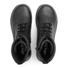 NEW FEET sort skind støvle med snøre/lynlås,