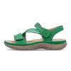 RIEKER grøn sandal med elastik og velcro,
