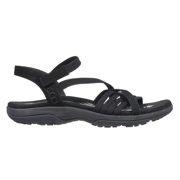 SKECHERS sort sandal med memory foam sål,