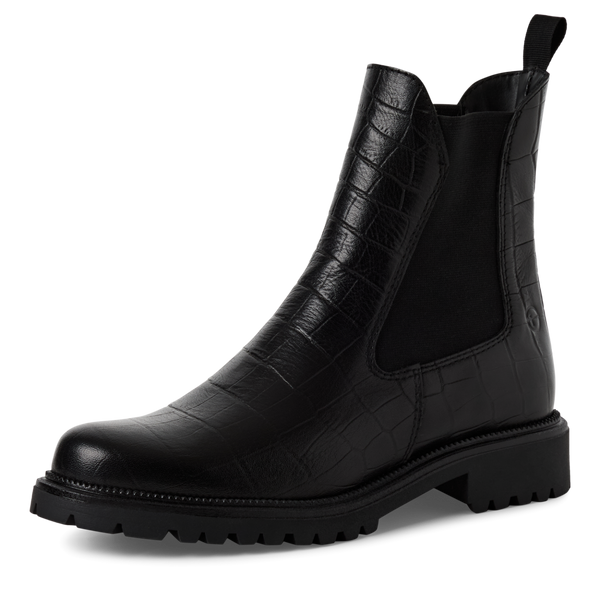 Tamaris Chelsea Boot i skind – Touchit Komfort – Sort (1-25427-41-028)
