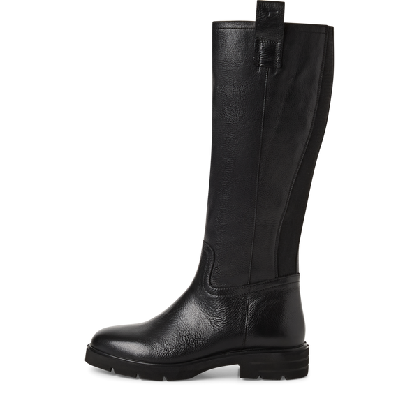 Tamaris Støvler – Sort Læder med Lynlås & Komfortsål (1-25616-45-001)