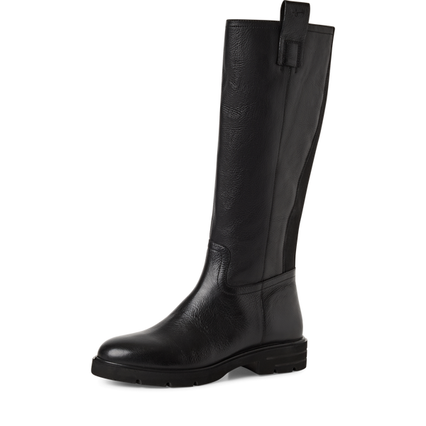 Tamaris Støvler – Sort Læder med Lynlås & Komfortsål (1-25616-45-001)