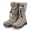 BUMPER Hvid leopard støvle 3/4 lang skaft