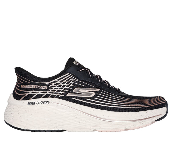 Skechers Slip-Ins Max Cushioning Damesneaker Sort/Rosaguld – 129646-BKRG