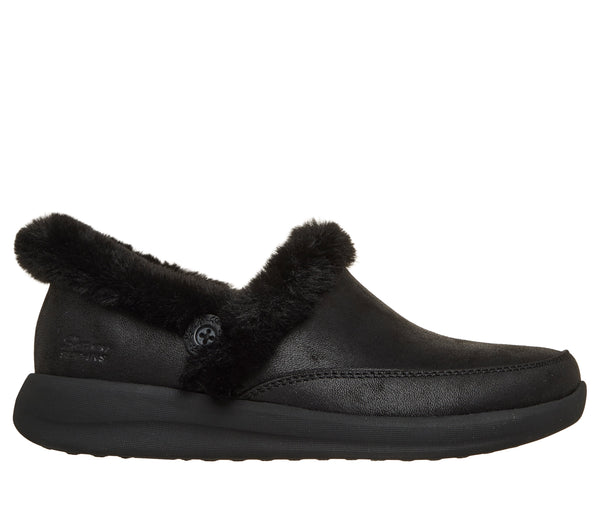 Skechers Slip-Ins Damehjemmesko Sort med Varmt Foer – 168114-BBK
