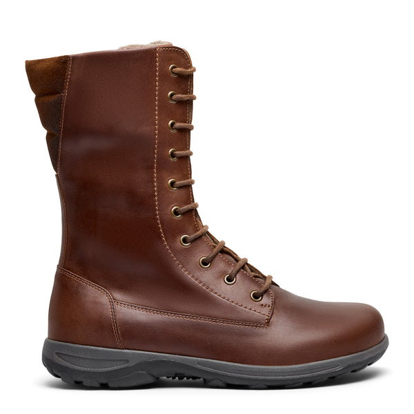 New Feet Damestøvle Brun Wide Fit med TEX-membran – 172-21-137