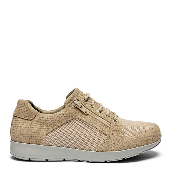 New Feet Damesneaker Beige med Lynlås – 192-23-835