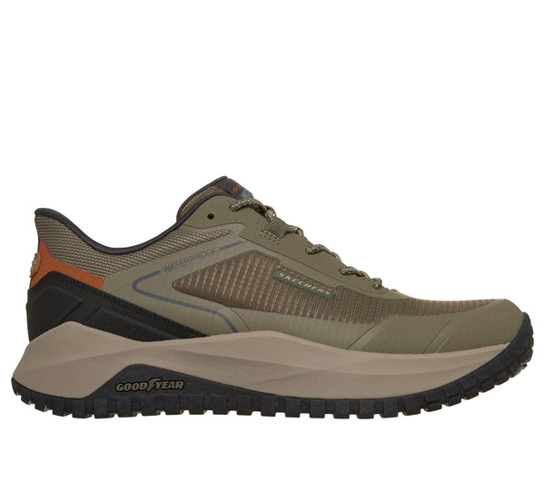 Skechers Herresneaker Oliven Waterproof med Goodyear ydersål – 211367