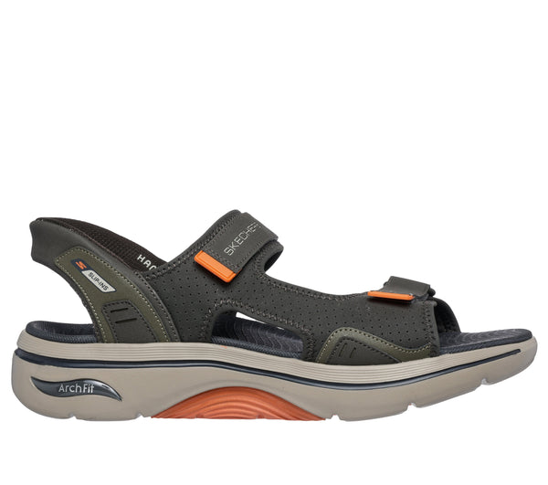 Skechers Go Walk Slip‑ins Arch fit Herresandal Olivengrøn – Let og komfortabel sandal | 229391/OLV