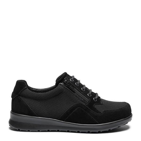 New Feet 231-15-810 dame sko i ruskind og mesh – let, åndbar og komfortabel med lynlås