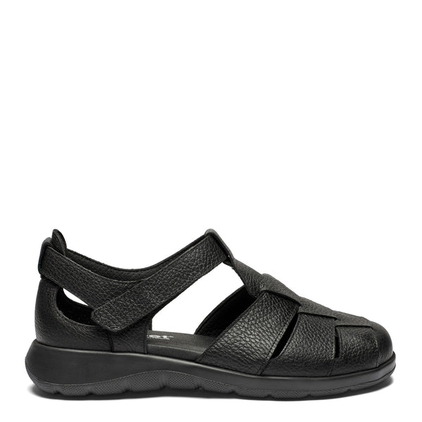 New Feet 251-13-110 Sort – Komfortabel Sandal med Hæl- og Tåkappe