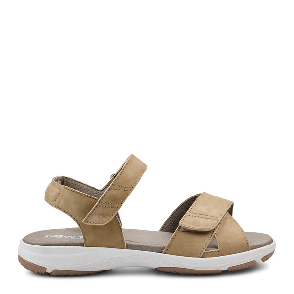 New Feet 251-18-1535 Sand Nubuck – Komfortabel Damesandal Wide