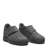 New Feet 252-25-911 dame hjemmesko i wool antracit filt med velcro – varm, komfortabel og støttende