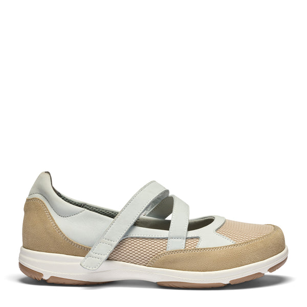 New Feet 261-33-835 Sand – Komfortabel Ballerina med Velcro