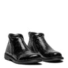 New Feet Damestøvle Sort Kroko med Dobbelt Lynlås – 262-20-1910