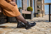 New Feet Damestøvle Sort Kroko med Dobbelt Lynlås – 262-20-1910