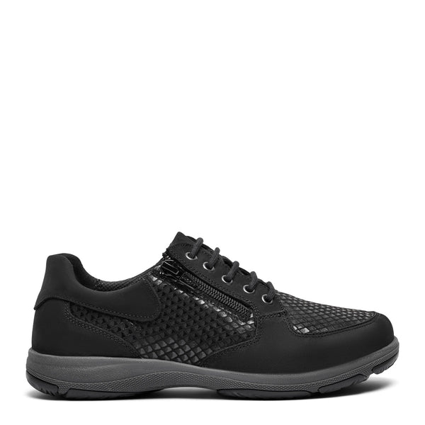New Feet Damesneaker Sort Wide Fit med TEX-membran – 262-29-1010