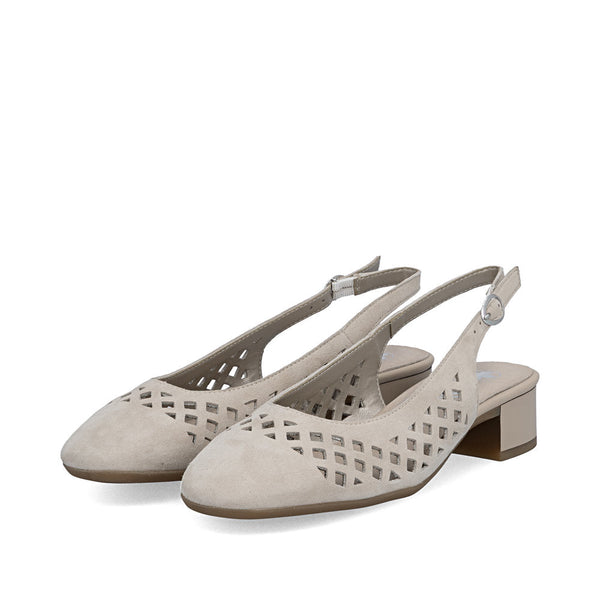 Rieker Damesko med Rem 43457/60 Beige – Let og Komfortabel