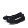 Rieker 43850-01 Sort – Komfortabel Ballerina til Dame