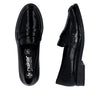 Rieker Loafers Dame – Sort Lak (Model 46254-10) | Komfortable og stilfulde