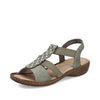Rieker Damesandal 60883/52 Grøn – Komfortabel og Elegant Sandal