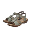 Rieker Damesandal 60883/52 Grøn – Komfortabel og Elegant Sandal