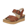 Rieker 63795/22 Cognac – Komfortabel og Stilfuld Damesandal