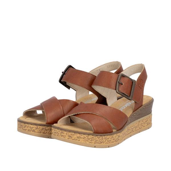 Rieker 63795/22 Cognac – Komfortabel og Stilfuld Damesandal