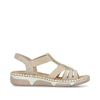 Rieker 66201/62 Beige/Ginger – Komfortabel og Let Damesandal