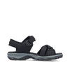 Rieker 68852-00 Sort – Komfortabel Damesandal
