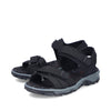 Rieker 68852-00 Sort – Komfortabel Damesandal