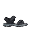 Rieker 68852-00 Sort – Komfortabel Damesandal