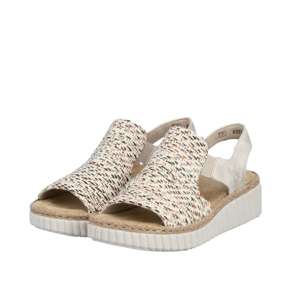 Rieker 69276-60 Beige – Komfortabel Damesandal