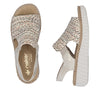 Rieker 69276-60 Beige – Komfortabel Damesandal