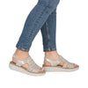 Rieker 69276-60 Beige – Komfortabel Damesandal