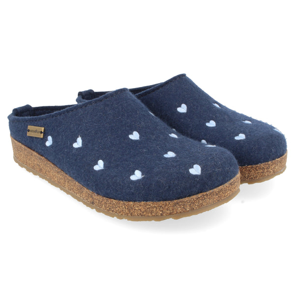 Haflinger Grizzly Cuoricini Hjemmesko Jeansblå – 741031-72