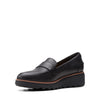 Clarks Damesko Sort Loafer med Kilesål – CL26156816