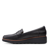 Clarks Damesko Sort Loafer med Kilesål – CL26156816