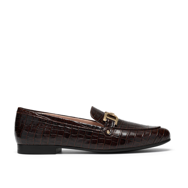 Clarks Damesko Brun Kroko Loafer – CL26329422