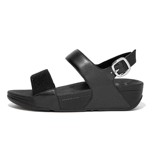 FITFLOP sort skind sandal med crystal og rem,