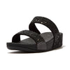 FITFLOP sort sandal med glitter,