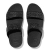 FITFLOP sort sandal med glitter,