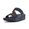 FITFLOP blå sandal med glitter,