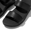 FITFLOP sort skind sandal med velcroremme,