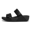 FITFLOP sort skind sandal med velcroremme,