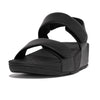 FITFLOP sort skind sandal med velcroremme,