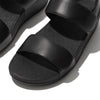 FITFLOP sort skind sandal med velcroremme,