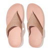 FITFLOP rosa sandal med tå-rem og glimmer,
